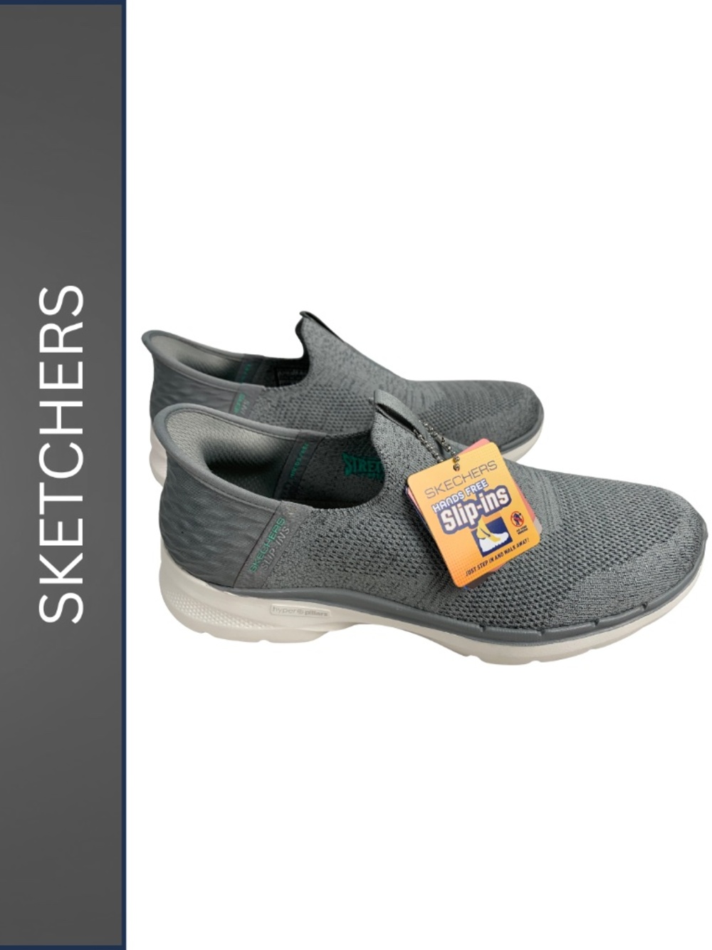 Skechers Gray Slip-On Knit Sneakers Women's Size 8.5 Lightweight